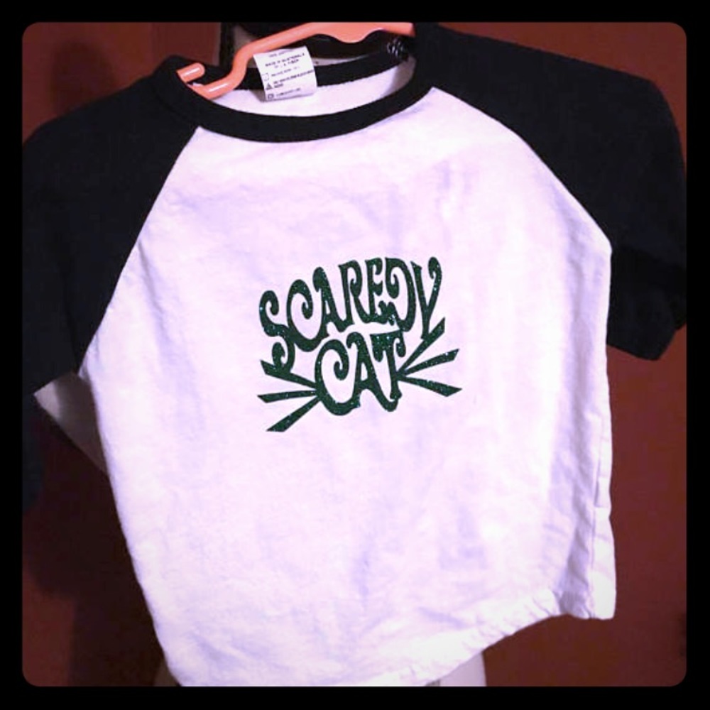 Kids 2T Scaredy Cat Raglan