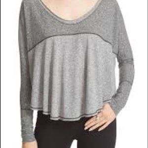 New FREE PEOPLE Charcoal Grey Top Sz XS
