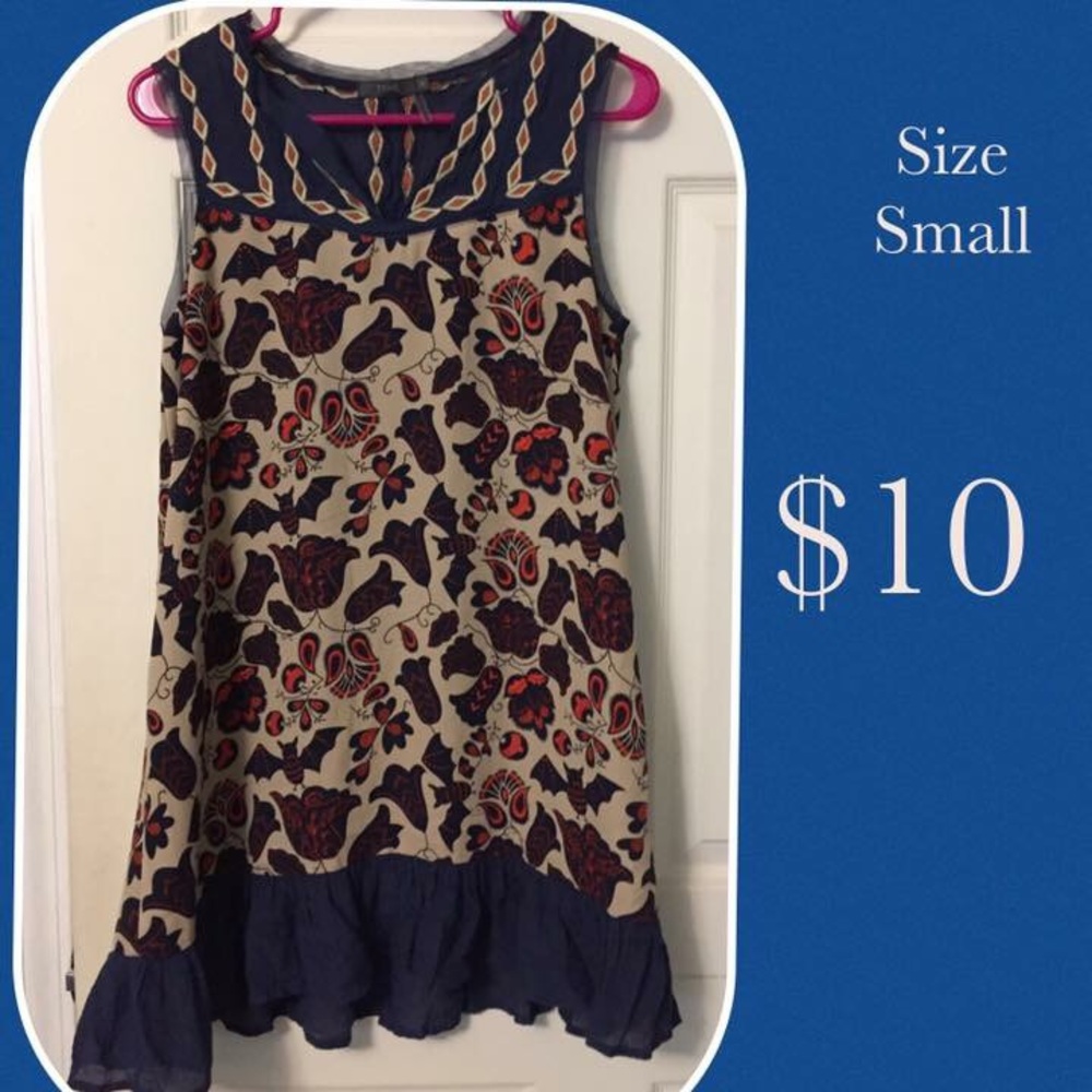 Navy floral dress