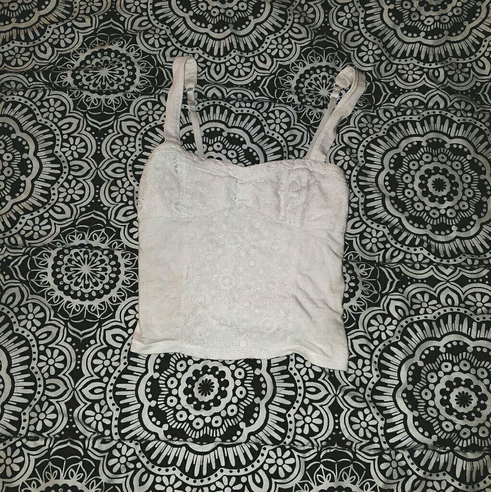 White crop top