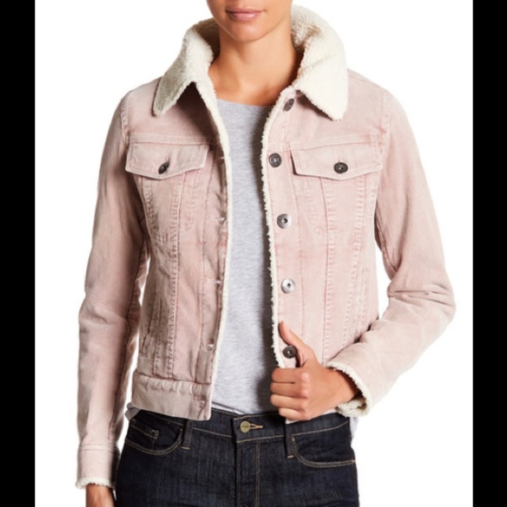 BCBGeneration FAUX SHEARLING CORDUROY JACKET NWT - Picture 1 of 8