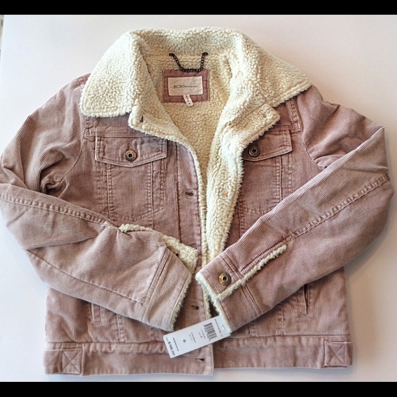 BCBGeneration FAUX SHEARLING CORDUROY JACKET NWT - Picture 2 of 8