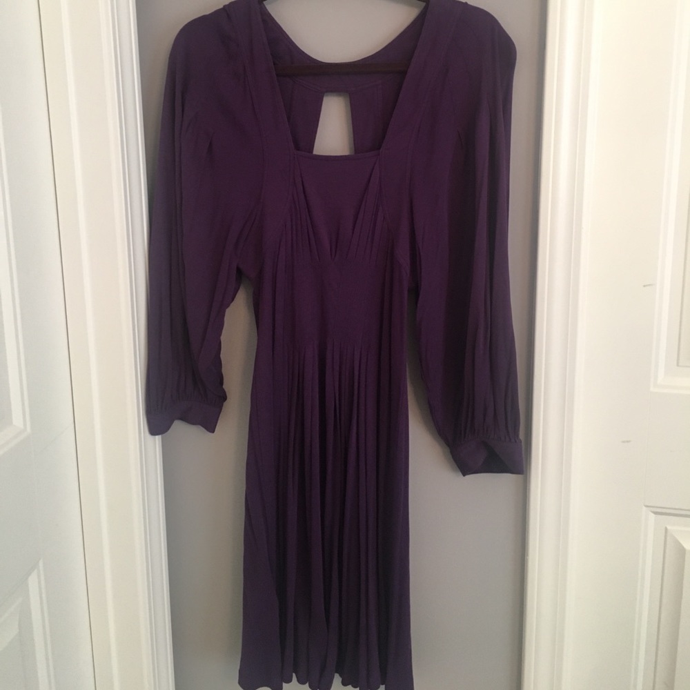 BCBG purple 3/4 sleeve Dress Size M
