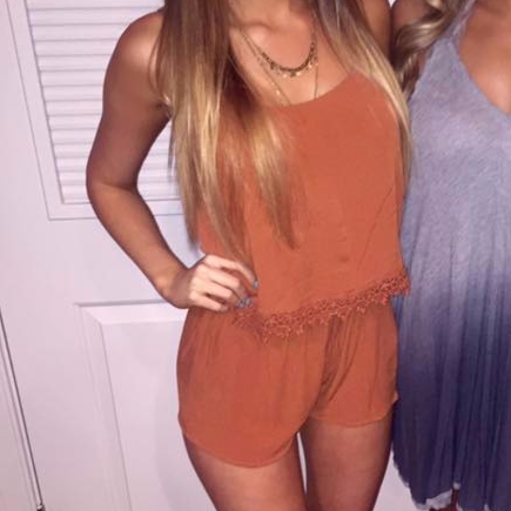 Brown summer romper