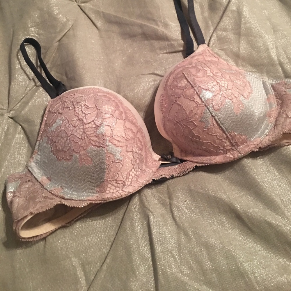 Victoria's Secret dream angel bra pink silver