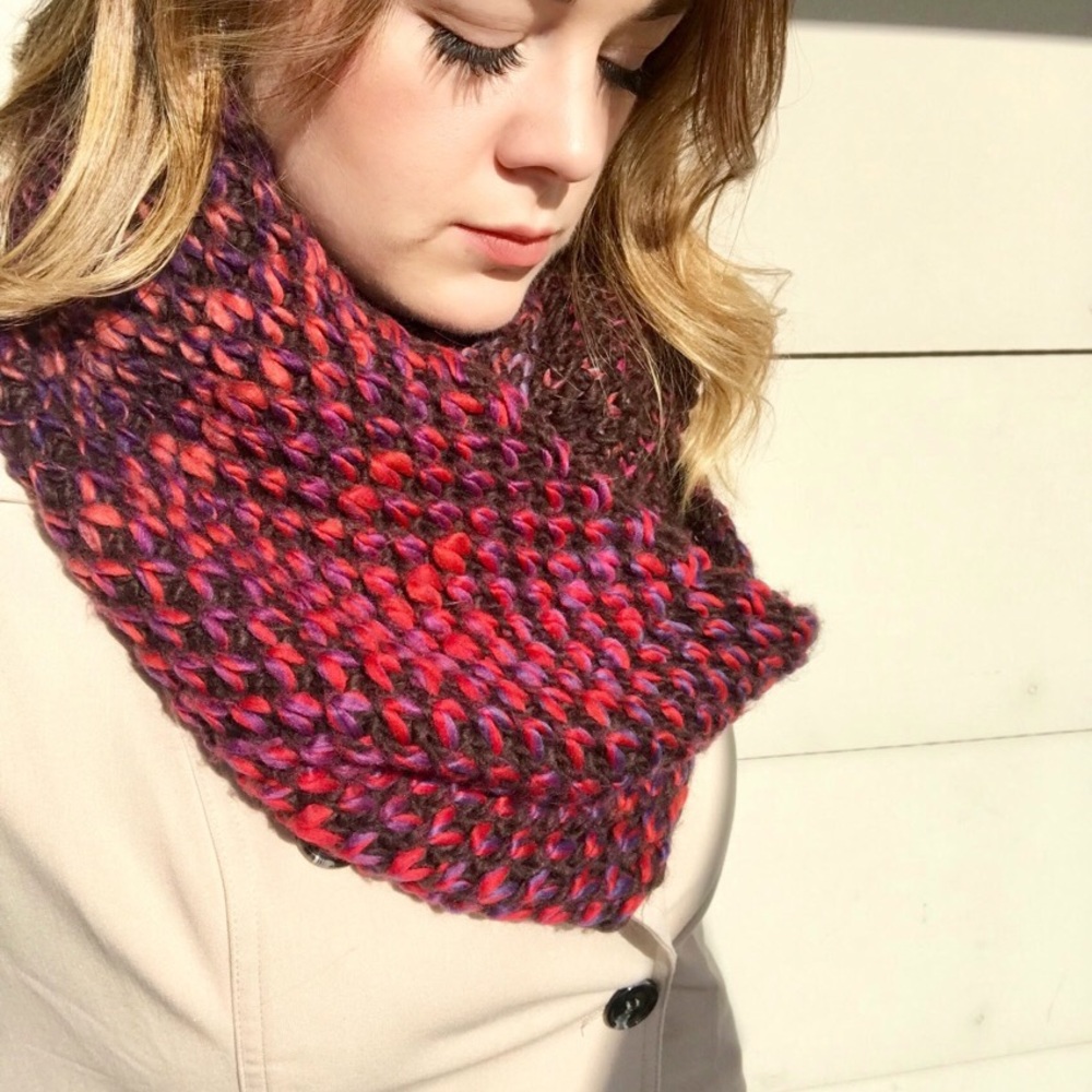 Beautiful knit infinity scarf
