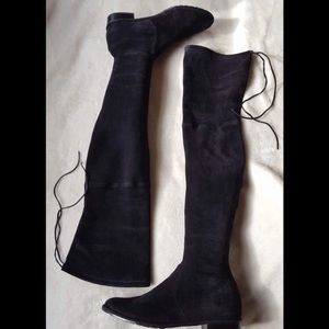 Stuart Weitzman Lowland Boot Black Sz 7.5M
