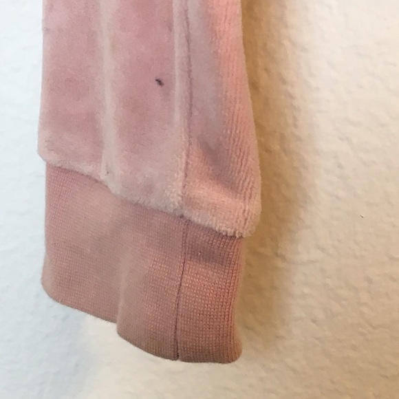 Vintage Zip Up Velour Pink Hoodie - Picture 3 of 3