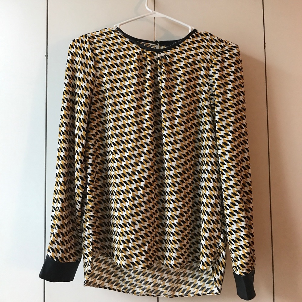 Zara || Shirt with Leather Details