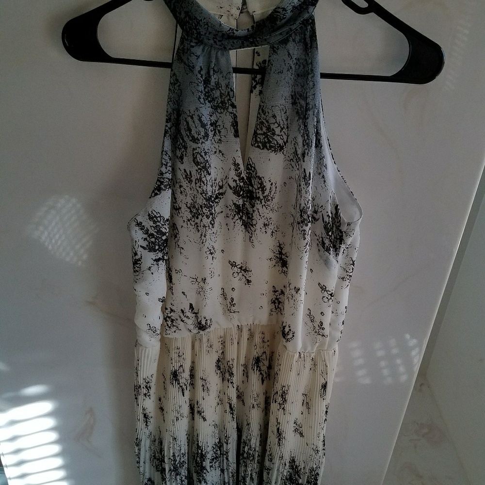 Black & White Halter Dress