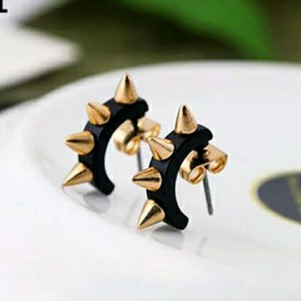 Punk style spike earrings
