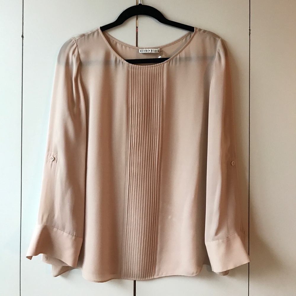 Alice + Olivia || Blush Silk Blouse