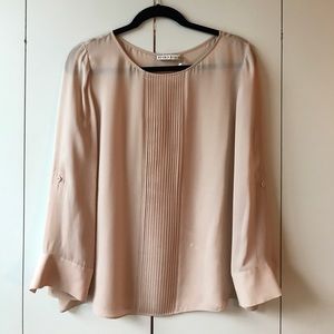 Alice + Olivia || Blush Silk Blouse