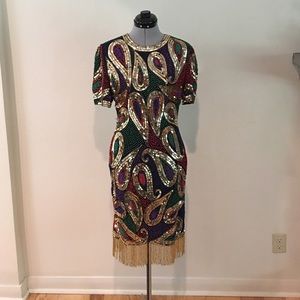 Jazzy Sequin Beaded Dress