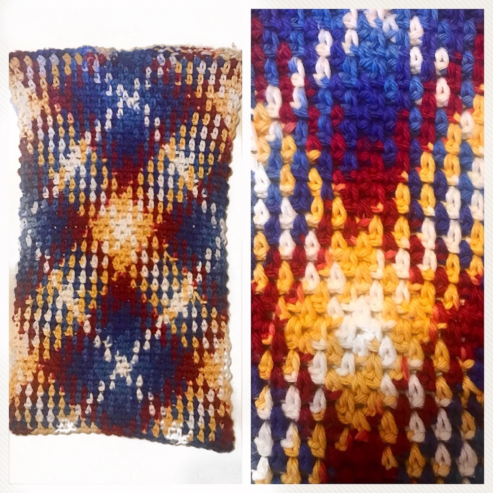 Handmade Cotton Argyle Dishcloth