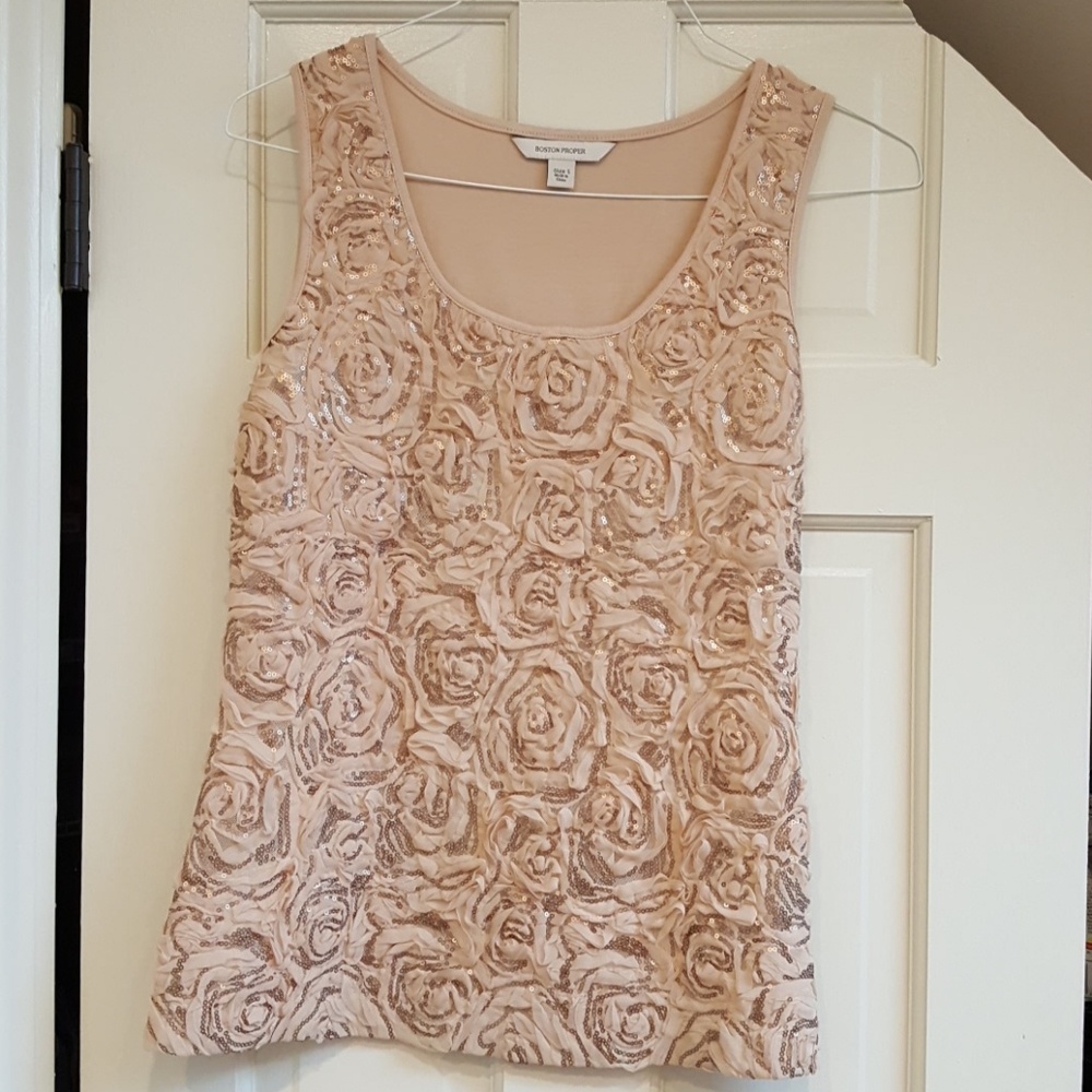 Beautiful  Bling Rose Top