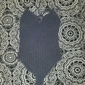 Dark grey body suit