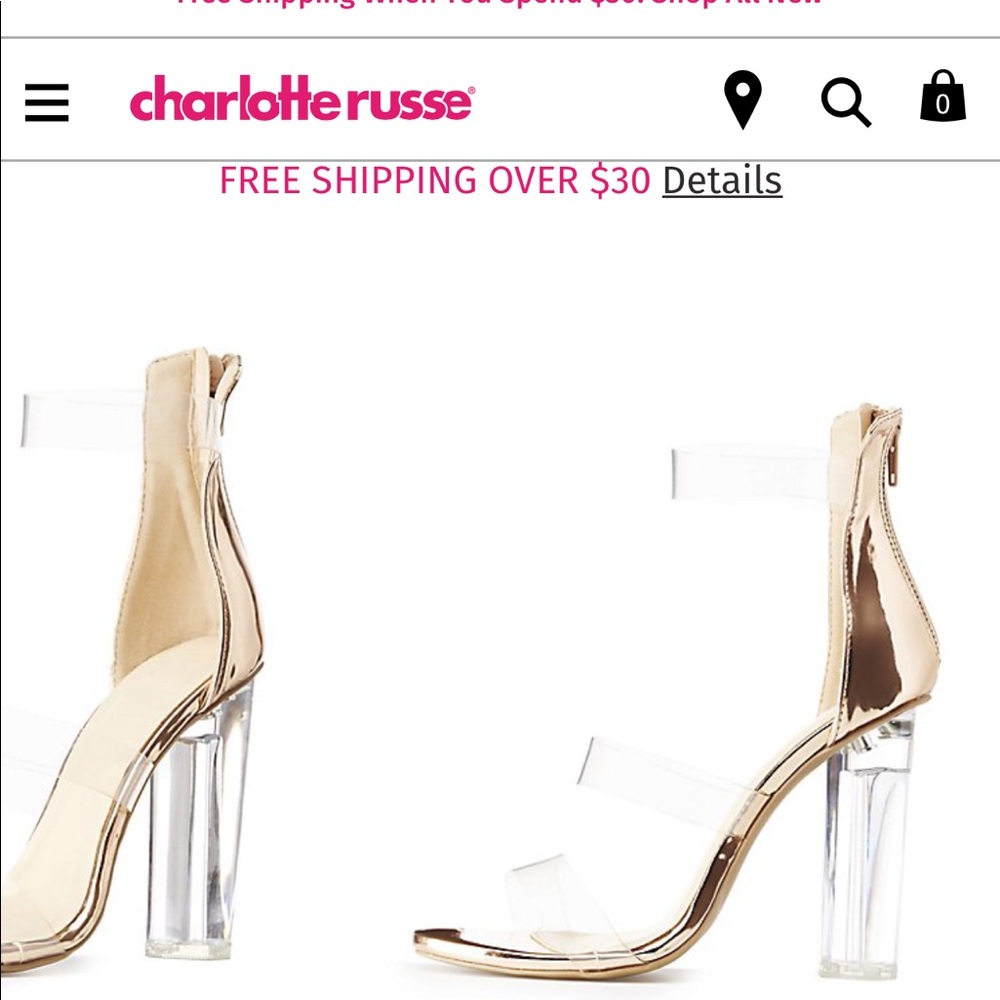 Metallic 3 piece heel