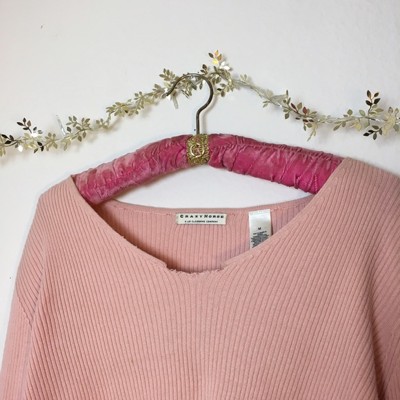 Pink Tie Up Crop Sweater - Picture 2 of 3