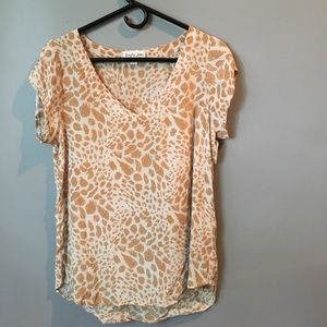 Silk leopard print top from anthropologie M/L