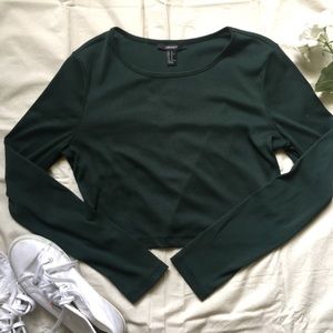 Dark Green Forever 21 Crop