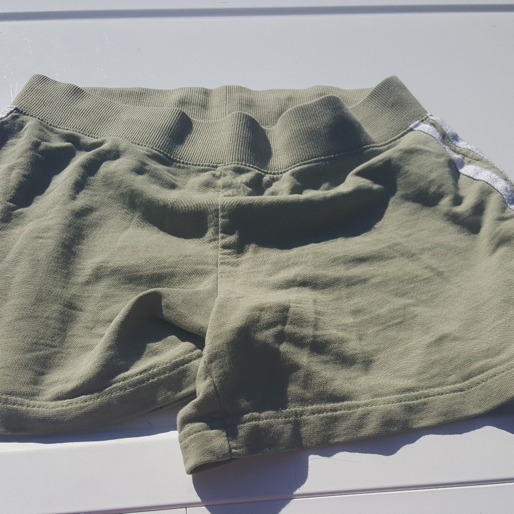 Green athletic shorts