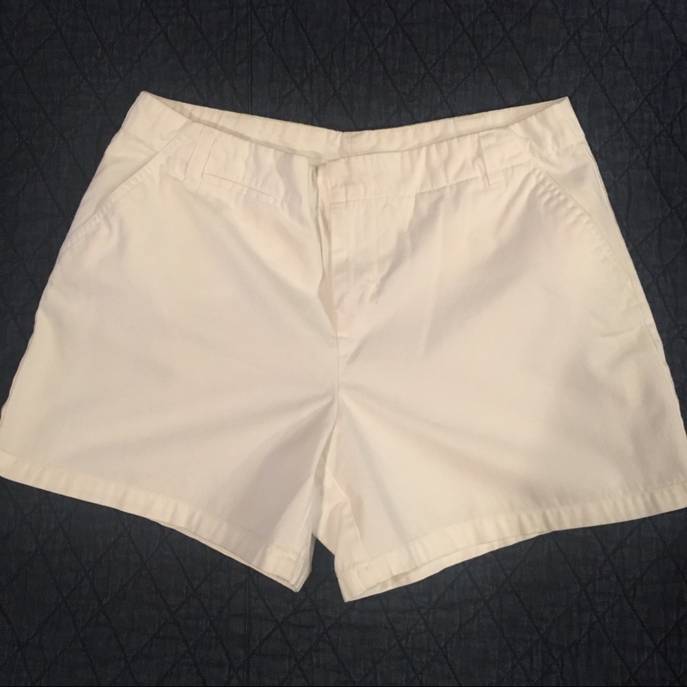 Bright white chino shorts