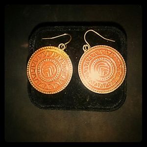Tribal etched earrings