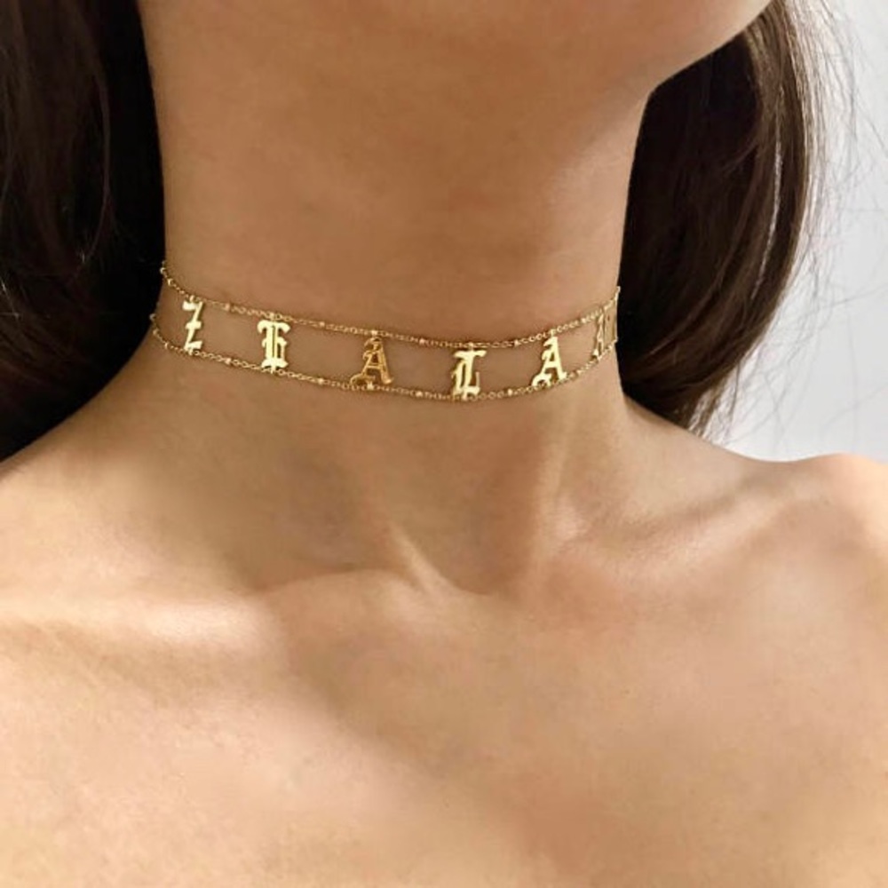 ✨Customized Old English Chocker✨ - Picture 2 of 2