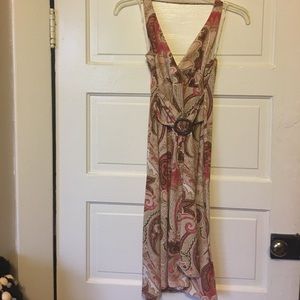 Merona Dresses - Used condition halter dress w/ paisley pink print Merona Dresses - Used condition halter dress w/ paisley pink print