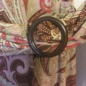 Merona Dresses - Used condition halter dress w/ paisley pink print Merona Dresses - Used condition halter dress w/ paisley pink print