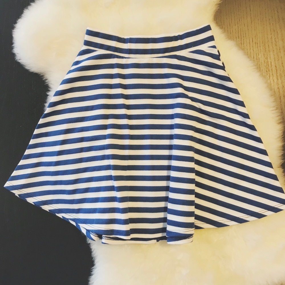 Charlotte Russe Striped Skater Skirt