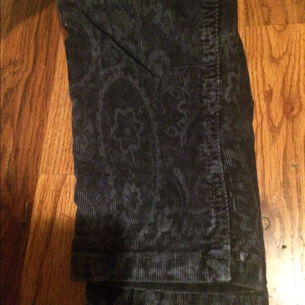 Free people, navy printed corduroy pants