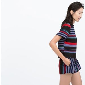 Zara stripe top size xs cropped