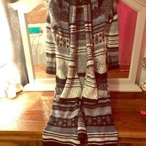 Free people just below the knee length cardigan