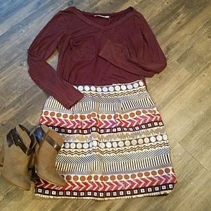 Anthropologie Tribal Skirt