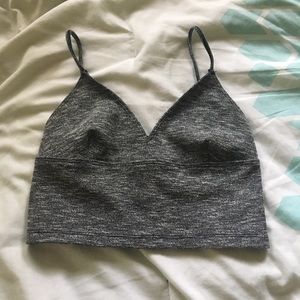 Madewell Grey Knit Crop Top