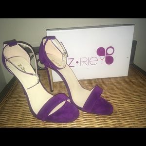 Sexy plum colored suede heels