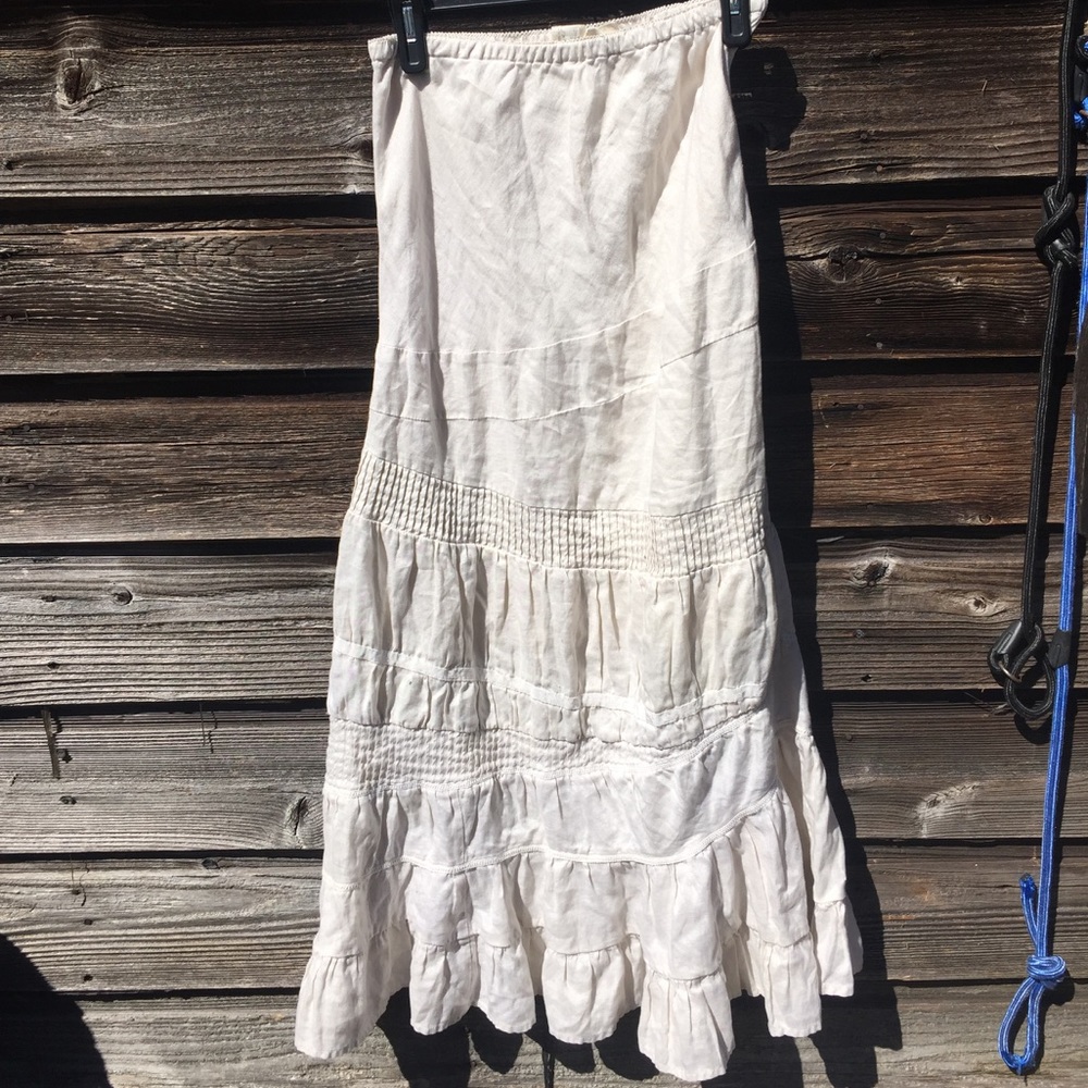 Anthropologie maxi skirt linen Edme & Esyllte