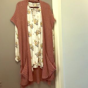 Free People long knit cardigan