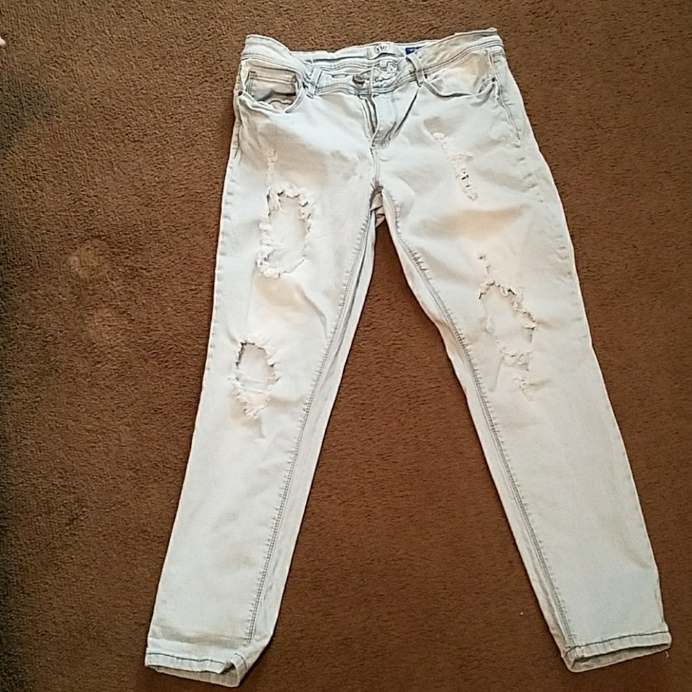 Distressed jeans