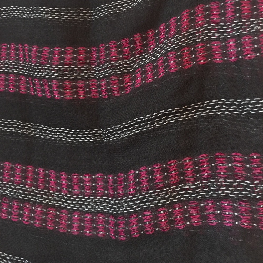 Navy Patterned Circle Scarf - Picture 2 of 3