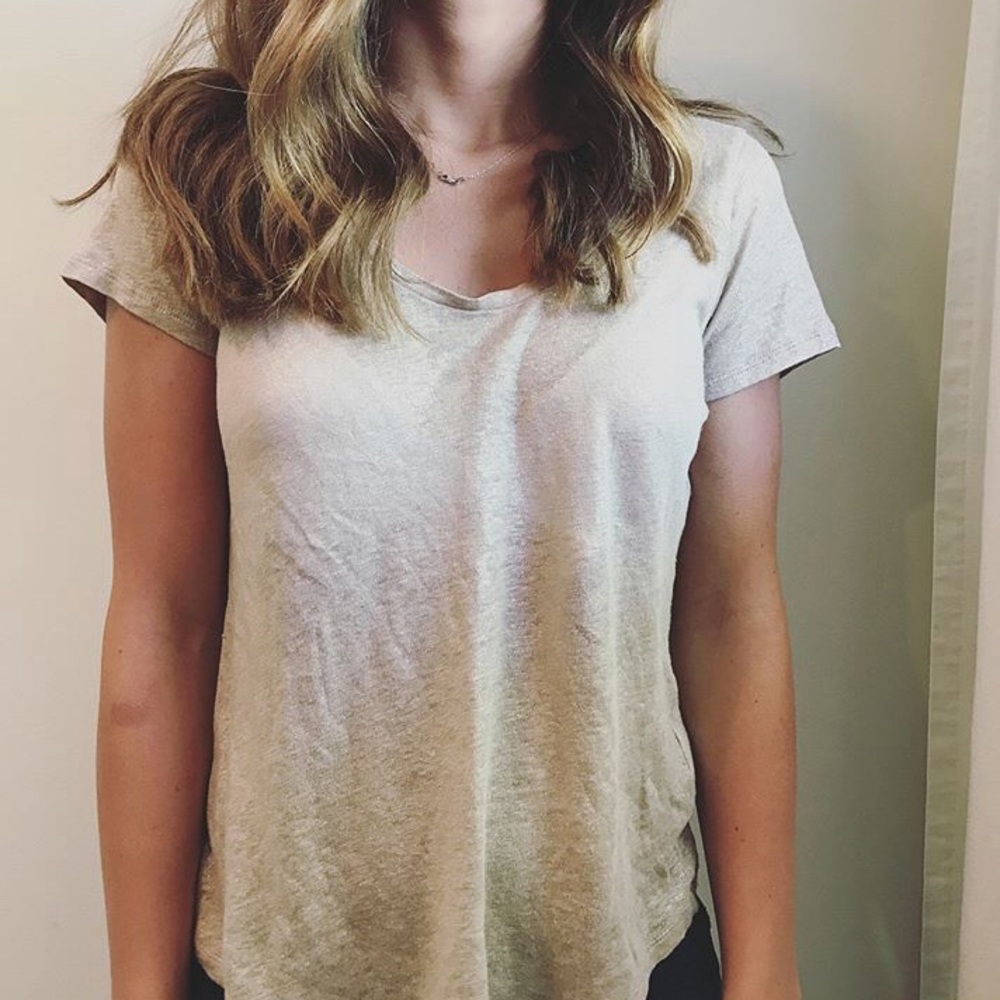 Jcrew metallic t shirt