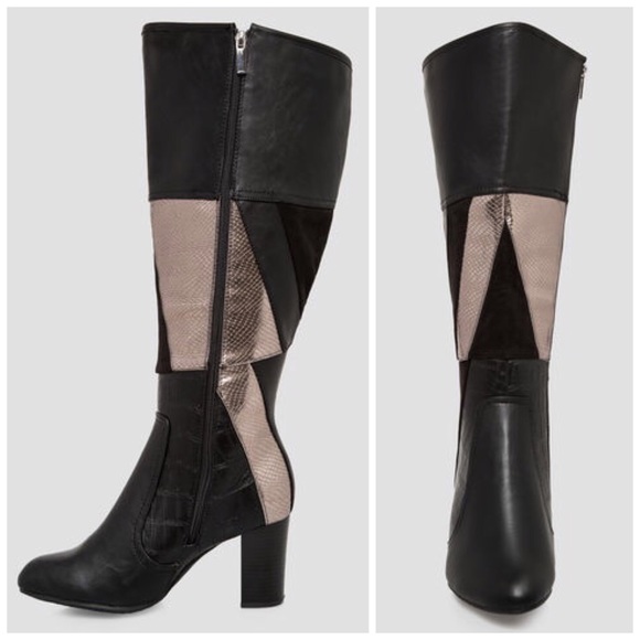 Ashley Stewart Plus Size Wide Calf Boots 10W - Picture 2 of 5