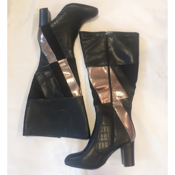 Ashley Stewart Plus Size Wide Calf Boots 10W - Picture 4 of 5