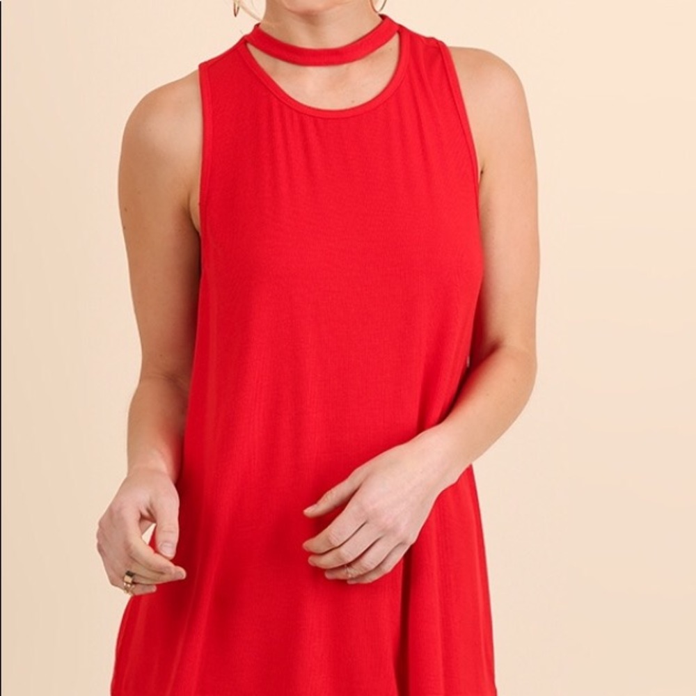 Red Choker Tank