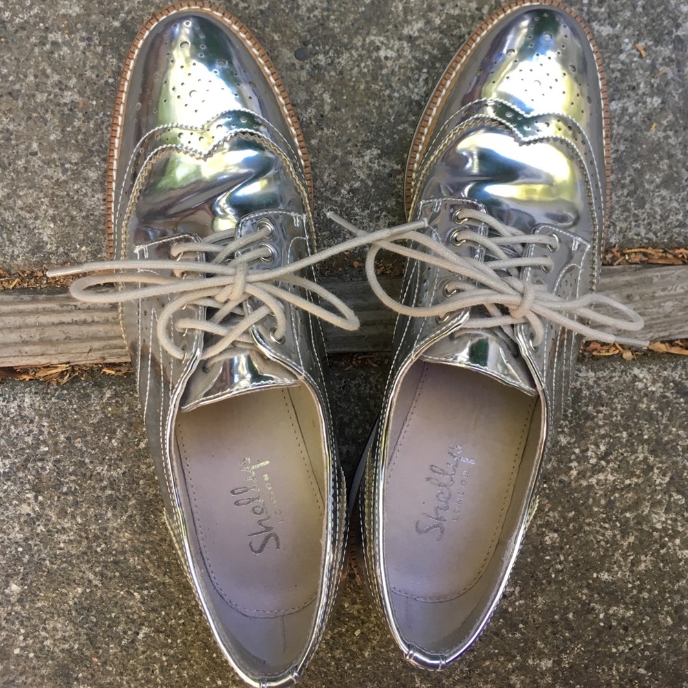 SHELLEY'S LONDON EMMA PLATFORM OXFORD Silver 💕
