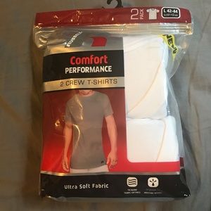New Pack of 2 white crew T-shirts