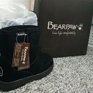 Bearpaw, black ankle boots for winter