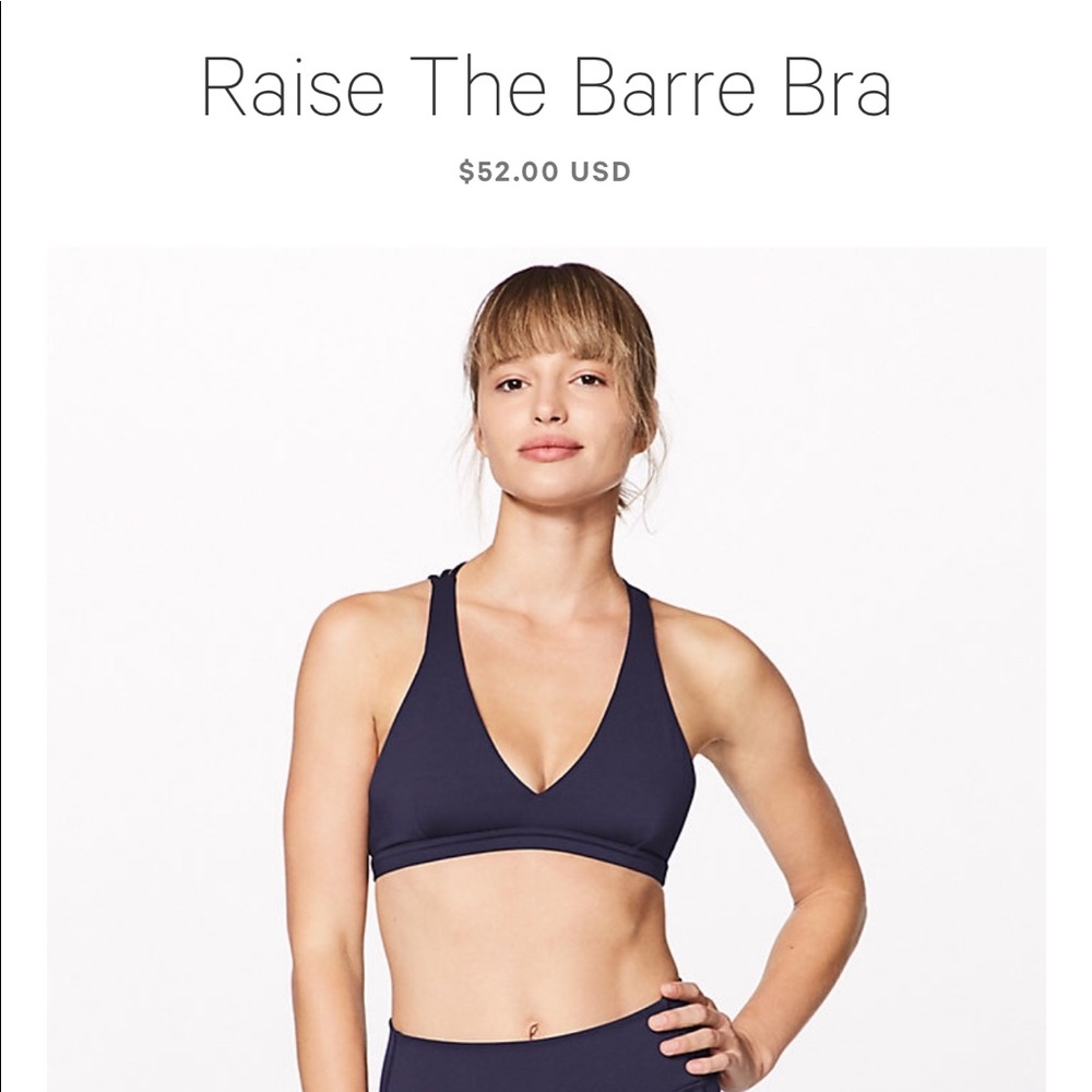 LULULEMON SPORTS BRA WIRN ONCE